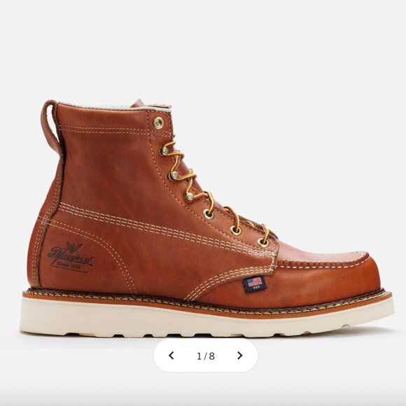WORN ONCE - Thorogood American Heritage 6" Tobacco Moc Toe Work Boots for Men 11 - Picture 2 of 10